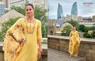 Mahra by Lily and lali Handwork embroidered fancy kurti pant with dupatta catalogue at affordable rate readymade suit catalogs