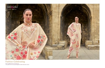 Mahra by Lily and lali Handwork embroidered fancy kurti pant with dupatta catalogue at affordable rate readymade suit catalogs