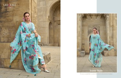 Mahra by Lily and lali Handwork embroidered fancy kurti pant with dupatta catalogue at affordable rate readymade suit catalogs