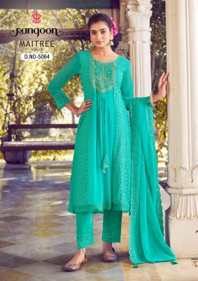 Maitree vol 3 by Rangoon georgette embroidered fancy anarkali suit catalogue at affordable rate fancy Anarkali suit catalogs