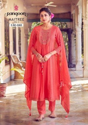 Maitree vol 3 by Rangoon georgette embroidered fancy anarkali suit catalogue at affordable rate fancy Anarkali suit catalogs