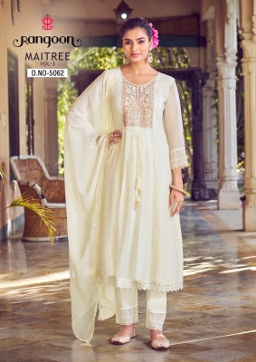 Maitree vol 3 by Rangoon georgette embroidered fancy anarkali suit catalogue at affordable rate fancy Anarkali suit catalogs