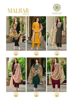 Malhar vol 1 by Passion tree streight kurti with dupatta catalogue at low rate readymade suit catalogs