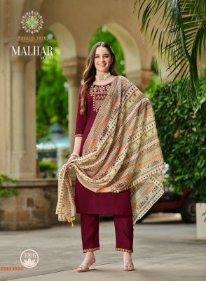 Malhar vol 1 by Passion tree streight kurti with dupatta catalogue at low rate readymade suit catalogs