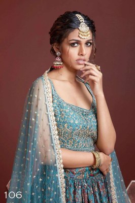 Mandakini 1 presenting Designer embroidery and real Mirror Work lehenga choli catalogue at wholesale price lehenga choli catalogs