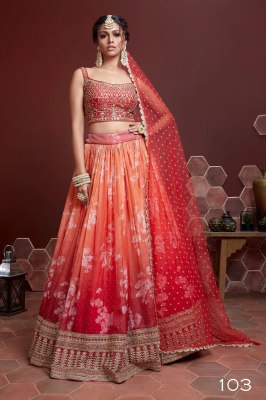 Mandakini 1 presenting Designer embroidery and real Mirror Work lehenga choli catalogue at wholesale price lehenga choli catalogs
