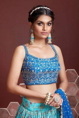 Mandakini 1 presenting Designer embroidery and real Mirror Work lehenga choli catalogue at wholesale price lehenga choli catalogs