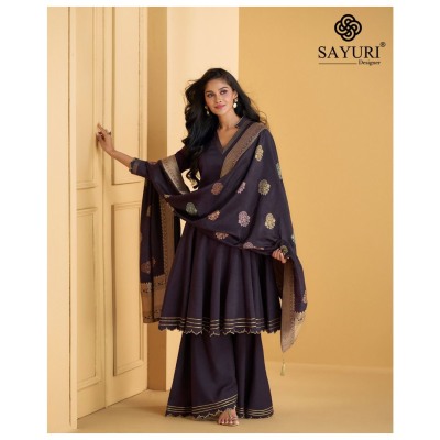 Mandira by Sayuri Designer pure silk with embellished fancy sharara suit catalogue readymade suit catalogs