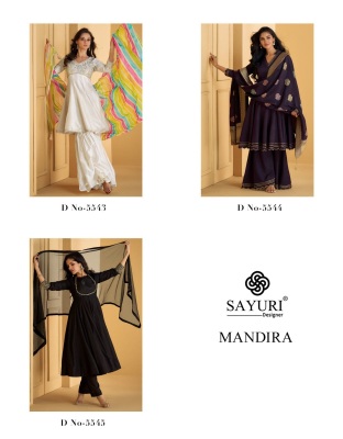 Mandira by Sayuri Designer pure silk with embellished fancy sharara suit catalogue readymade suit catalogs