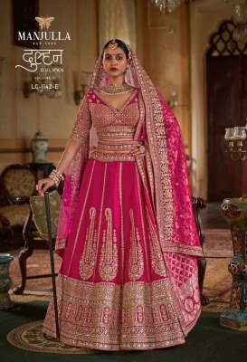 Manjulla Fashion Dulhan Hit Design 1142  Bridal Tone Silk Lehnga Wholesale Rate  lehenga choli catalogs