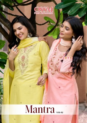 Mantra vol 2 by OSSM Pure cotton embroidered readymade suit catalogue at affordable rate  wholesale catalogs