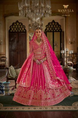 Manujulla Fashion Dulhan Hit Design 1141 Ton Silk Bridal Lehnga Wholesale Rate  lehenga choli catalogs