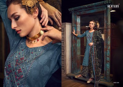Manvika by romani heavy cotton embroidered unstitched salwar kameez catalogue at wholesale price salwar kameez catalogs