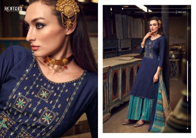 Manvika by romani heavy cotton embroidered unstitched salwar kameez catalogue at wholesale price salwar kameez catalogs