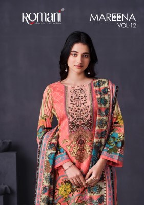 Mareena vol 12 by Romani Soft Cotton Unstitched dress material catalogue at affordable rate salwar kameez catalogs