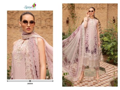 Maria B Lawn vol 26 by Saniya Trendz cotton embroidered pakistani suit catalogue at low rate pakistani suit catalogs