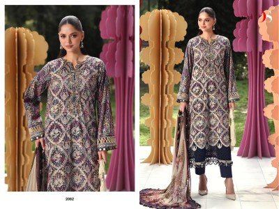 Maria B Mprint 25-7 by Deepsy Cotton Dress Material with Embroidery Work dress material catalogs