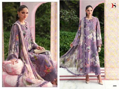 Maria B Mprint 25-7 by Deepsy Cotton Dress Material with Embroidery Work dress material catalogs