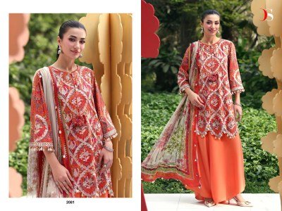 Maria B Mprint 25-7 by Deepsy Cotton Dress Material with Embroidery Work dress material catalogs