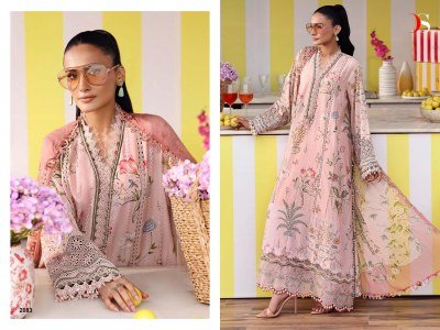 Maria B Mprint 25-7 by Deepsy Cotton Dress Material with Embroidery Work dress material catalogs