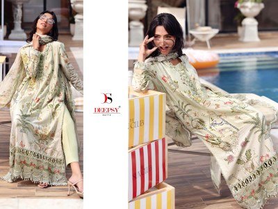 Maria B Mprint 25-7 by Deepsy Cotton Dress Material with Embroidery Work dress material catalogs