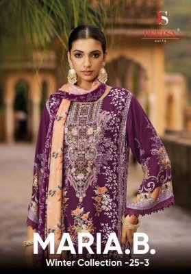 Maria B Winter Collection 25-3 by Deepsy Suits Pure Viscose Pashmina Embroidered Dress Material Wholesale dress material catalogs