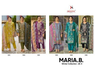 Maria B Winter Collection 25-3 by Deepsy Suits Pure Viscose Pashmina Embroidered Dress Material Wholesale dress material catalogs