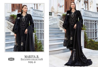Maria B by exclusive vol 9 pure reyon cotton with embroidered pakistani suit catalogue at wholesale price pakistani suit catalogs