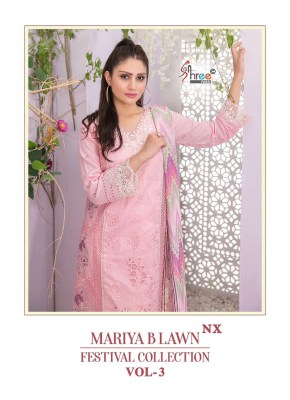 Maria B lawn festival vol 3 by shree fab pure lawn cotton Karachi suit catalogue at low rate  Karachi suits catalogs