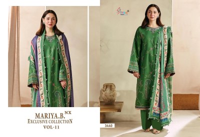 Maria B vol 11 by Shree fabs reyon cotton embroidered unstitched dress material catalogue at affordable rate salwar kameez catalogs