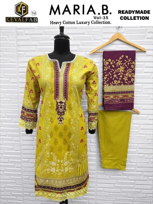 Maria B vol 35 by Keval Pure Lawn Cotton Printed Fancy Pakistani Suit catalogue at amavi expo readymade suit catalogs