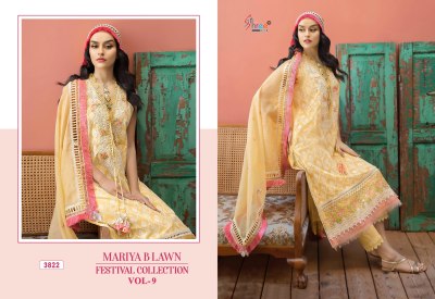 Maria B vol 9 by Shree Fab Pure Cotton Embroidered Pakistani Suit catalogue with low rate pakistani suit catalogs