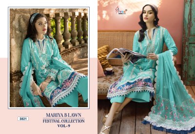 Maria B vol 9 by Shree Fab Pure Cotton Embroidered Pakistani Suit catalogue with low rate pakistani suit catalogs