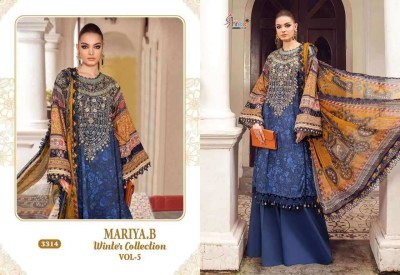 Maria B winter collection vol 5 presenting heavy pashmina  print with exclusive embroidery patch work salwar suit catlog at wholesale price pakistani suit catalogs