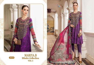 Maria B winter collection vol 5 presenting heavy pashmina  print with exclusive embroidery patch work salwar suit catlog at wholesale price pakistani suit catalogs