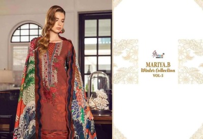 Maria B winter collection vol 5 presenting heavy pashmina  print with exclusive embroidery patch work salwar suit catlog at wholesale price pakistani suit catalogs