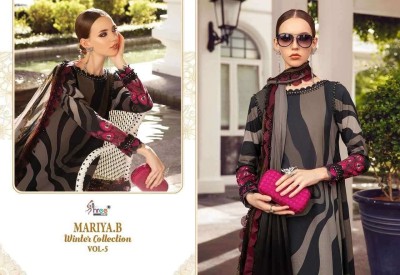 Maria B winter collection vol 5 presenting heavy pashmina  print with exclusive embroidery patch work salwar suit catlog at wholesale price pakistani suit catalogs