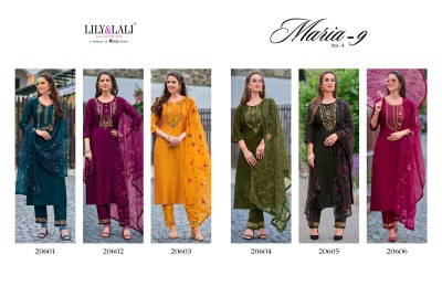 Maria vol 4 by Lily and lali heavy handwork designer kurti pant and dupatta catalogue at low rate readymade suit catalogs
