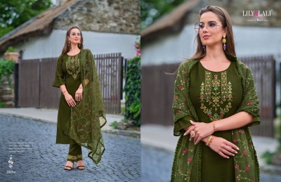 Maria vol 4 by Lily and lali heavy handwork designer kurti pant and dupatta catalogue at low rate readymade suit catalogs