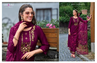 Maria vol 4 by Lily and lali heavy handwork designer kurti pant and dupatta catalogue at low rate readymade suit catalogs