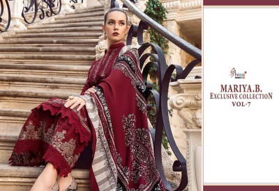 MariaB present Exclusive collection vol 7 pure rayon cotton with self embroidered unstitched suit material at wholesale price salwar kameez catalogs
