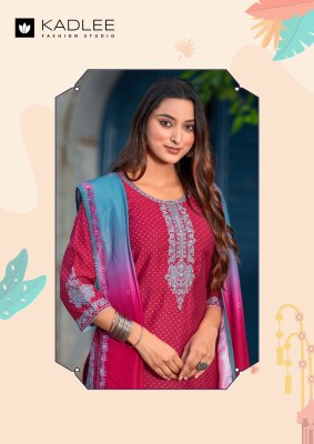 Marina by Kadlee Handwork embroidered top bottom and dupatta catalogue at wholesaler readymade suit catalogs