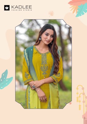 Marina by Kadlee Handwork embroidered top bottom and dupatta catalogue at wholesaler readymade suit catalogs