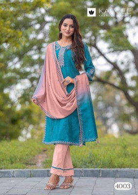 Marina by Kadlee Handwork embroidered top bottom and dupatta catalogue at wholesaler readymade suit catalogs
