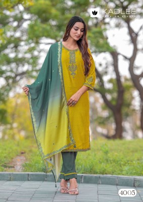 Marina by Kadlee Handwork embroidered top bottom and dupatta catalogue at wholesaler readymade suit catalogs
