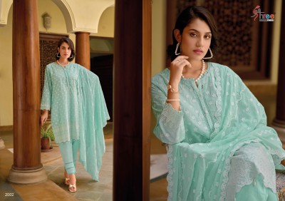 Mariya B vol 2 by Shree fab pure lawn cotton schiffli work unstitched dress material catalogue at affordable rate salwar kameez catalogs