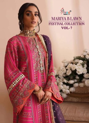 Mariya B vol 7 by Shree fab pure cotton heavy embroidered Pakistani suit catalogue at affordable rate  Shree fab