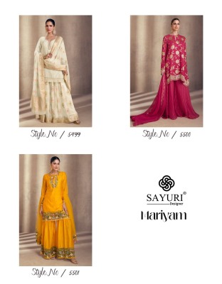 Mariyam by Sayuri Designer Real premium fancy sharara suit catalogue at amaviexpo readymade suit catalogs