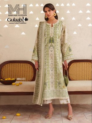 Maryam Hussain Gulaab Vol-6 Karachi Style Pure Cotton Dress Material Collection dress material catalogs