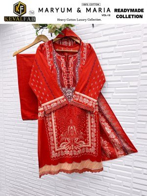Maryum And Maria Vol 18 by Keval Fab Heavy Cotton Print Luxury Readymade Collection Wholesale Ethnic Suits Keval fab